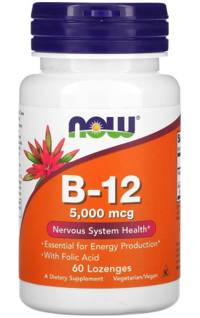 B-12 5000 mcg + Folic Acid Витамины группы B, B-12 5000 mcg + Folic Acid - B-12 5000 mcg + Folic Acid Витамины группы B